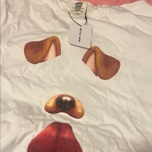 Kylie Cosmetics White Dog Face Tee